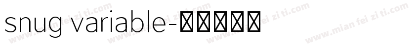 snug variable字体转换
